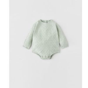 ZARA 6-9 sweater bodysuit NWOT